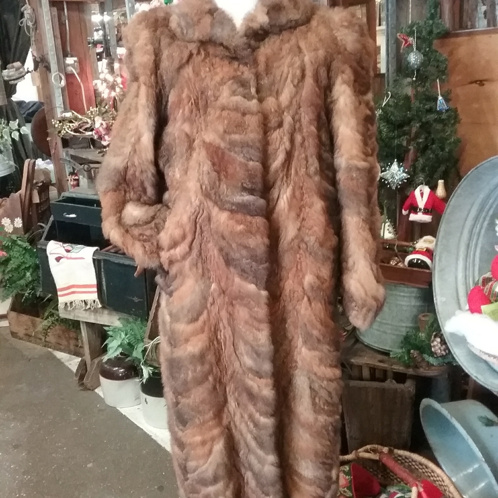 Vintage full length Fox Fur Coat